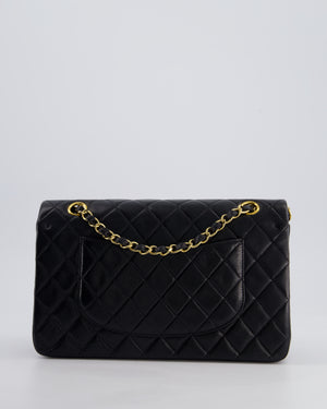 *STUNNING VINTAGE* Chanel Vintage Black Medium Classic Double Flap Bag in Lambskin Leather with 24k Gold Hardware
