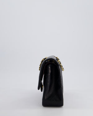 *STUNNING VINTAGE* Chanel Vintage Black Medium Classic Double Flap Bag in Lambskin Leather with 24k Gold Hardware