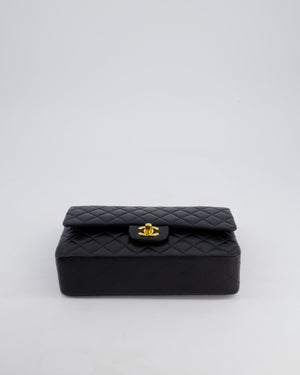 *STUNNING VINTAGE* Chanel Vintage Black Medium Classic Double Flap Bag in Lambskin Leather with 24k Gold Hardware