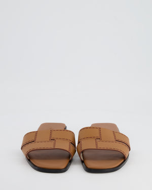 Hermès Gold Leather Idioma Sandals Size 39.5 RRP £650