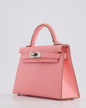 *HOT* Hermès Mini Kelly II 20cm Bag in Rose Confetti Epsom Leather with Palladium Hardware