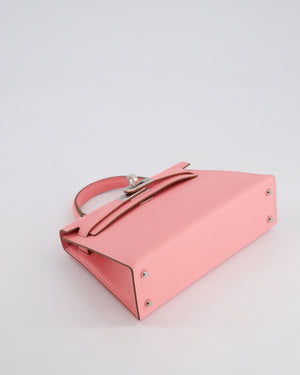 *HOT* Hermès Mini Kelly II 20cm Bag in Rose Confetti Epsom Leather with Palladium Hardware
