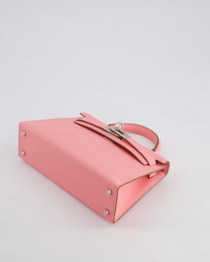 *HOT* Hermès Mini Kelly II 20cm Bag in Rose Confetti Epsom Leather with Palladium Hardware