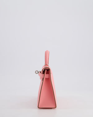 *HOT* Hermès Mini Kelly II 20cm Bag in Rose Confetti Epsom Leather with Palladium Hardware