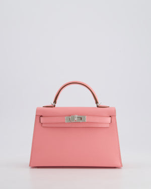 *HOT* Hermès Mini Kelly II 20cm Bag in Rose Confetti Epsom Leather with Palladium Hardware