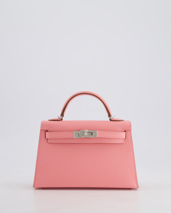 *HOT* Hermès Mini Kelly II 20cm Bag in Rose Confetti Epsom Leather with Palladium Hardware