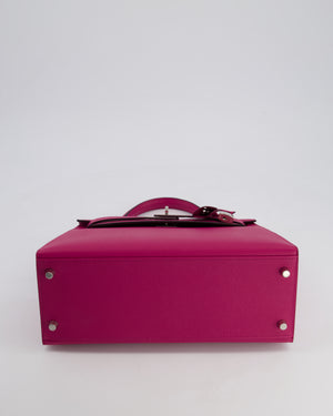 Hermès Kelly 28cm Sellier Bag in Rose Pourpre Epsom Leather with Palladium Hardware