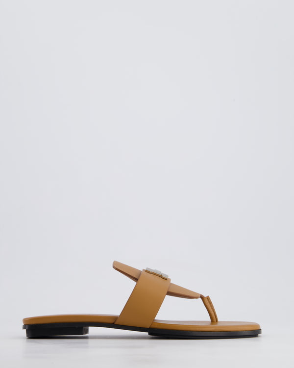 Hermès Biscuit Galerie Sandals with The H Paris Buckle in Palladium Hardware Size EU 37