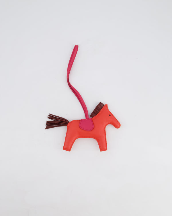 Hermès Rodeo PM Bag Charm in Rose Jaipur, Rouge Sellier, Framboise Milo and Swift Leather