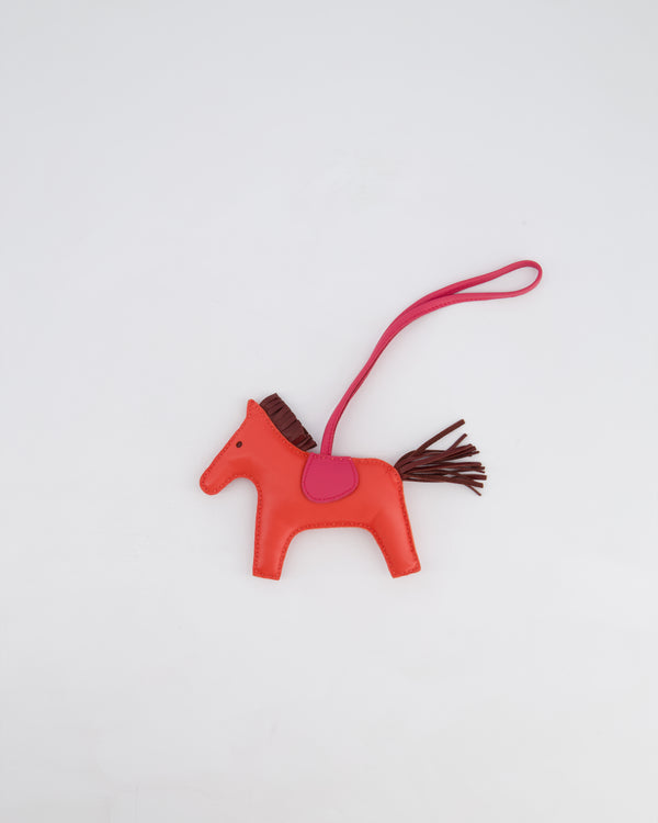 Hermès Rodeo PM Bag Charm in Rose Jaipur, Rouge Sellier, Framboise Milo and Swift Leather