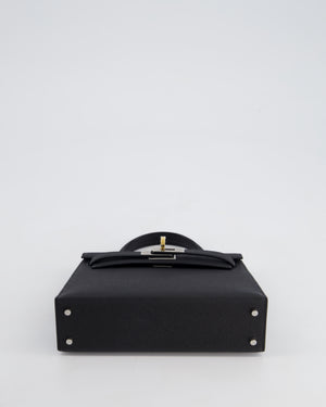 *SUPER RARE* Hermès Mini Kelly II 20cm Bag in Black Epsom Leather with Electrum Hardware