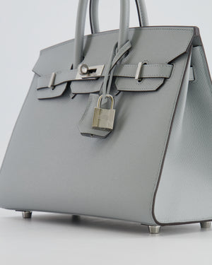 *RARE* Hermès Birkin 25cm Sellier Bag in Bleu Glacier Epsom Leather with Palladium Hardware