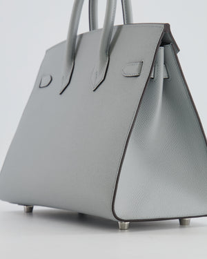*RARE* Hermès Birkin 25cm Sellier Bag in Bleu Glacier Epsom Leather with Palladium Hardware