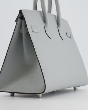 *RARE* Hermès Birkin 25cm Sellier Bag in Bleu Glacier Epsom Leather with Palladium Hardware