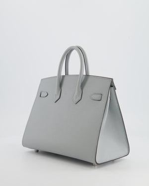 *RARE* Hermès Birkin 25cm Sellier Bag in Bleu Glacier Epsom Leather with Palladium Hardware