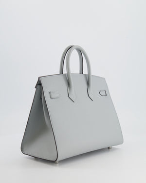 *RARE* Hermès Birkin 25cm Sellier Bag in Bleu Glacier Epsom Leather with Palladium Hardware
