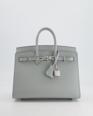 *RARE* Hermès Birkin 25cm Sellier Bag in Bleu Glacier Epsom Leather with Palladium Hardware