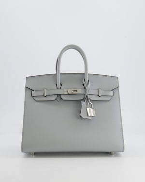 *RARE* Hermès Birkin 25cm Sellier Bag in Bleu Glacier Epsom Leather with Palladium Hardware