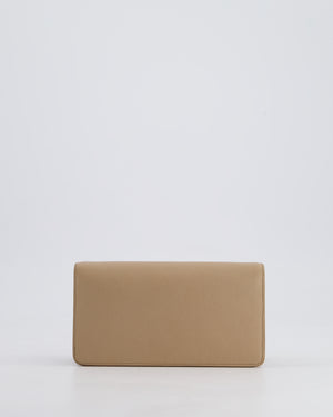 Prada Beige Saffiano Leather Wallet On Chain with Gold Hardware