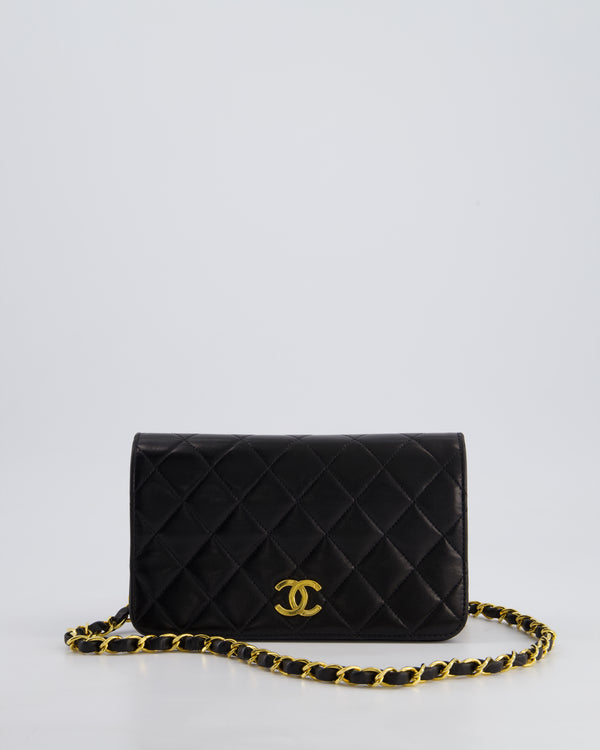 *FIRE PRICE* Chanel Vintage Black Wallet on Chain Bag in Lambskin Leather with 24k Gold Hardware