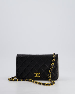 *FIRE PRICE* Chanel Vintage Black Wallet on Chain Bag in Lambskin Leather with 24k Gold Hardware