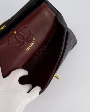 *HOT PRICE* Chanel Vintage Black Small Classic Double Flap Bag in Lambskin Leather with 24k Gold Hardware