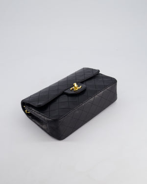 *HOT PRICE* Chanel Vintage Black Small Classic Double Flap Bag in Lambskin Leather with 24k Gold Hardware