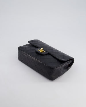 *HOT PRICE* Chanel Vintage Black Small Classic Double Flap Bag in Lambskin Leather with 24k Gold Hardware