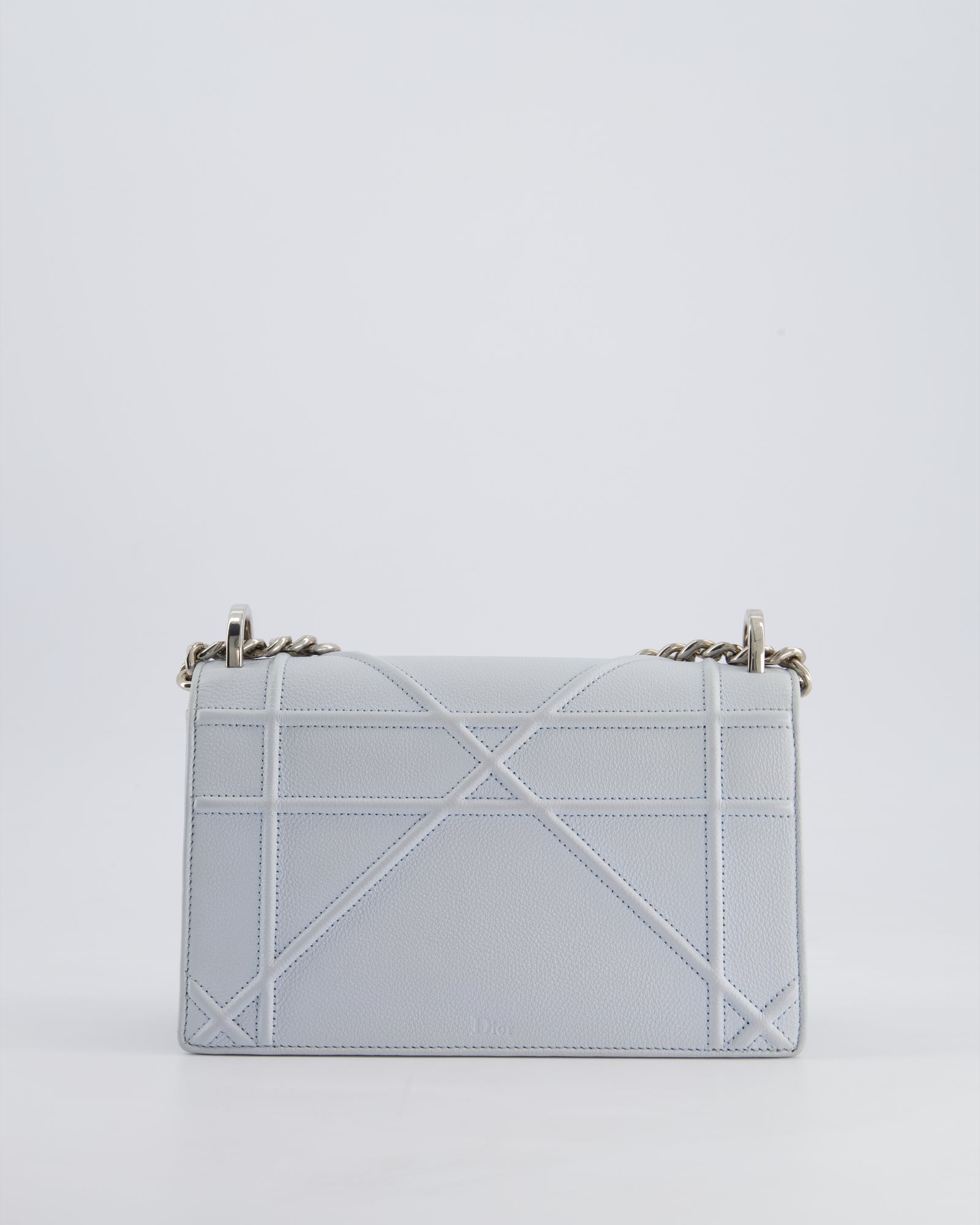 Christian Dior Baby Blue Small Diorama Flap Bag in Grained