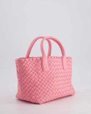 Bottega Veneta Pink Mini Cabat Intrecciato Leather Handle Bag with Strap and Inner Pouch Detail RRP £4,210
