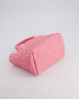 Bottega Veneta Pink Mini Cabat Intrecciato Leather Handle Bag with Strap and Inner Pouch Detail RRP £4,210