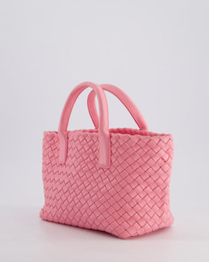 Bottega Veneta Pink Mini Cabat Intrecciato Leather Handle Bag with Strap and Inner Pouch Detail RRP £4,210