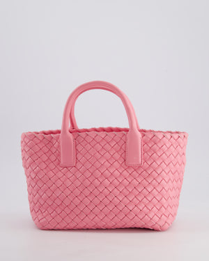Bottega Veneta Pink Mini Cabat Intrecciato Leather Handle Bag with Strap and Inner Pouch Detail RRP £4,210