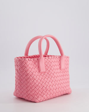 Bottega Veneta Pink Mini Cabat Intrecciato Leather Handle Bag with Strap and Inner Pouch Detail RRP £4,210