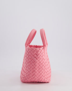 Bottega Veneta Pink Mini Cabat Intrecciato Leather Handle Bag with Strap and Inner Pouch Detail RRP £4,210