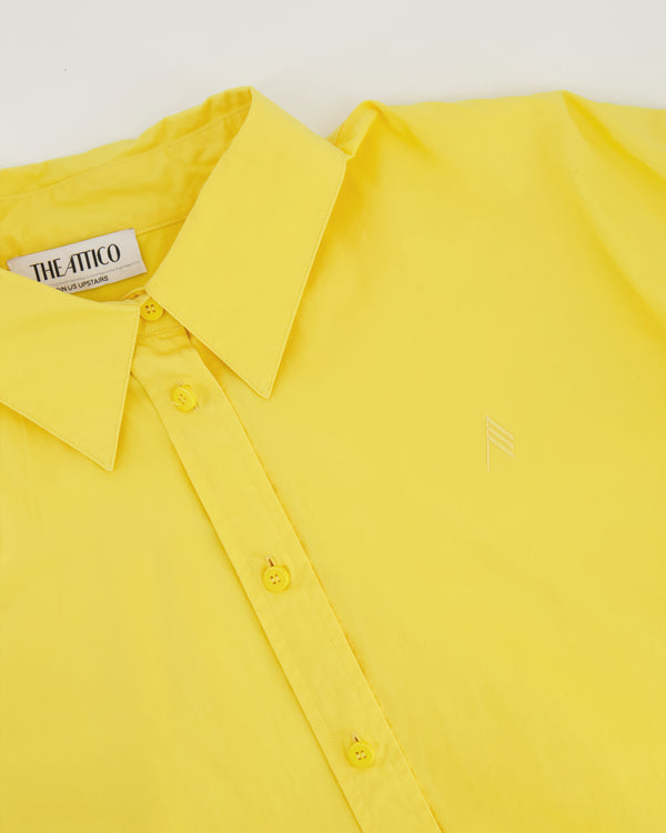 The Attico Yellow Button Down Shirt with Logo Detail Size IT 38 (UK 6)