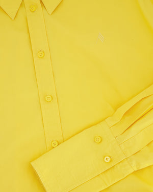 The Attico Yellow Button Down Shirt with Logo Detail Size IT 38 (UK 6)