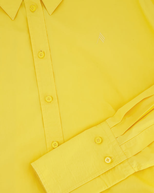 The Attico Yellow Button Down Shirt with Logo Detail Size IT 38 (UK 6)