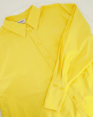 The Attico Yellow Button Down Shirt with Logo Detail Size IT 38 (UK 6)
