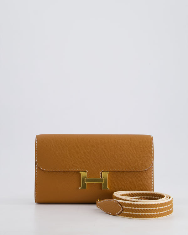 *HOT* Hermès Constance To Go Bag in Gold Epsom Leather with Gold Hardware