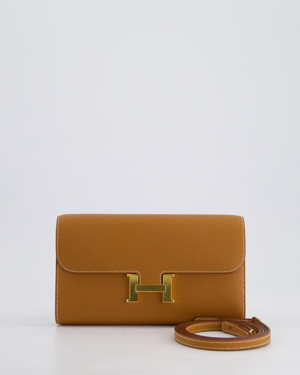 *HOT* Hermès Constance To Go Bag in Gold Epsom Leather with Gold Hardware