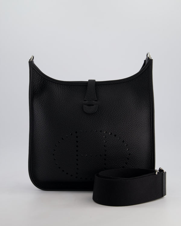 Hermès Evelyne III 29cm Bag in Black Clemence Leather with Palladium Hardware