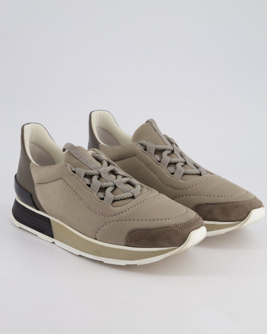 Hermès Grey Miles Neoprene Sneaker Size EU 37.5