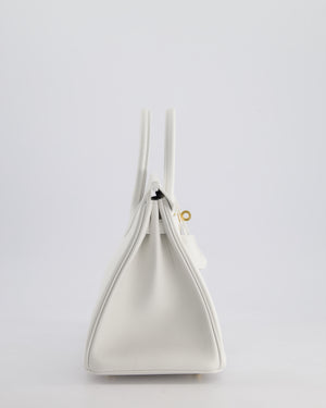 Hermès Birkin 25cm Bag in New White Swift Leather with Gold Hardware