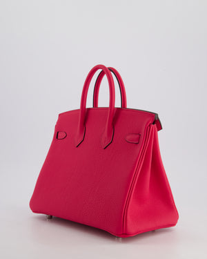 *RARE* Hermès Birkin 25cm Bag in Rose Mexico Togo Leather with Palladium Hardware