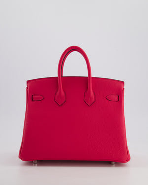 *RARE* Hermès Birkin 25cm Bag in Rose Mexico Togo Leather with Palladium Hardware