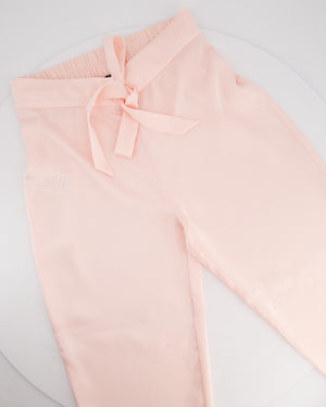 Nadine Merabi Pink Pyjama Trousers with Feather Details Size S (UK 8)