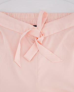 Nadine Merabi Pink Pyjama Trousers with Feather Details Size S (UK 8)