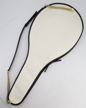Chanel 23/C White Canvas Tennis Racket Bag with Champagne Gold Hardware