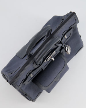 Hermès Cargo Birkin 25cm Bag Toile Goeland Swift in Gris Misty with Palladium Hardware
